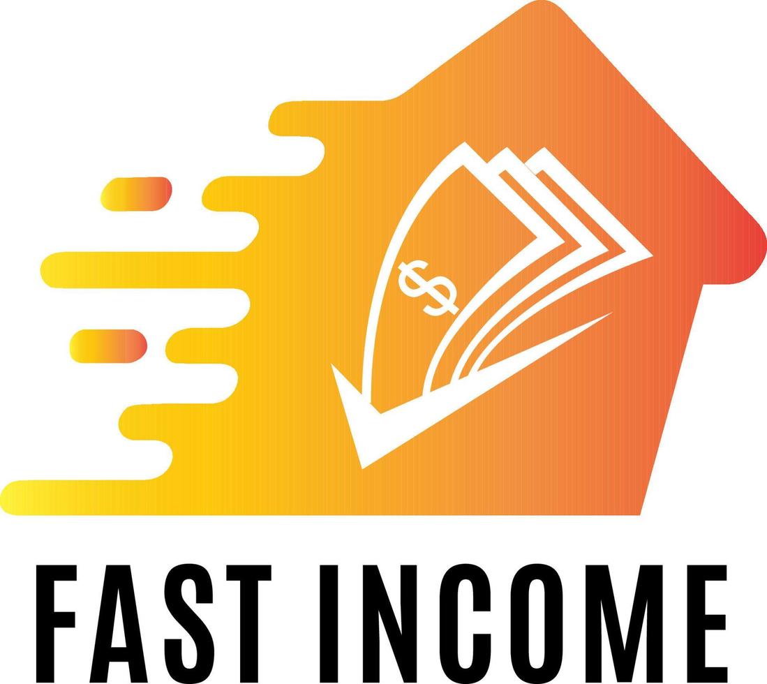 Fast income logo icon and design vector