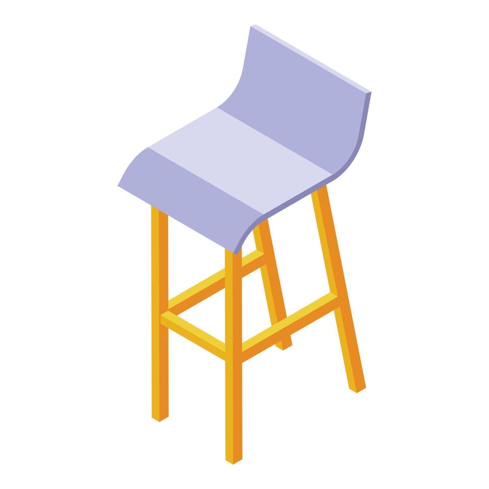 Modern bar stool icon isometric vector. Wooden furniture vector