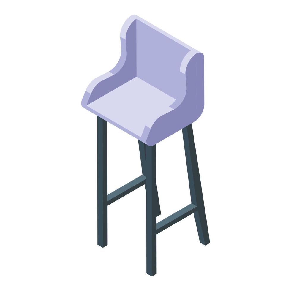 Soft seat icon isometric vector. Bar chair vector