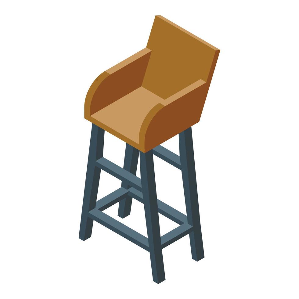 Soft high chair icon isometric vector. Bar stool vector