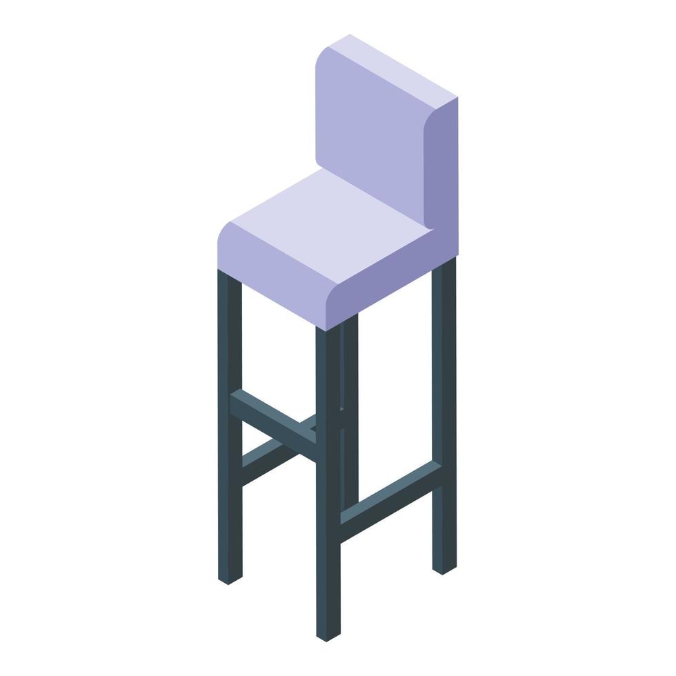 icono de asiento de muebles vector isométrico. silla de bar