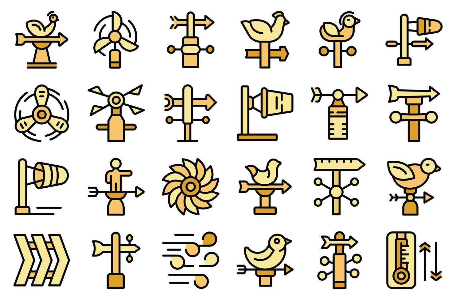 Vane icons set vector flat
