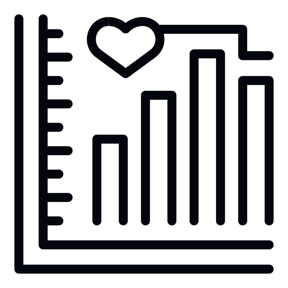 Charity graph icon outline vector. Volunteer care vector