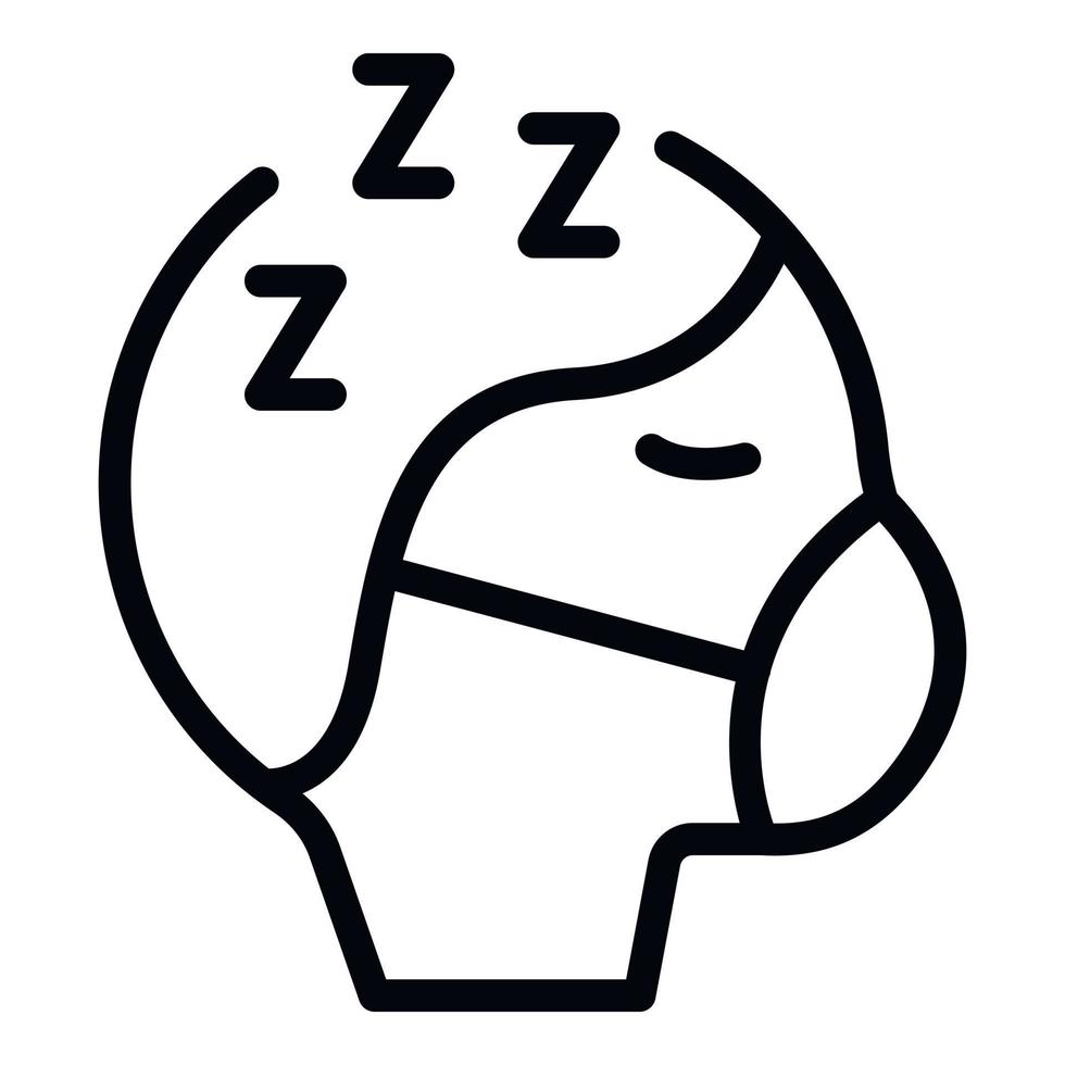 Sleeping patient icon outline vector. Emergency room vector