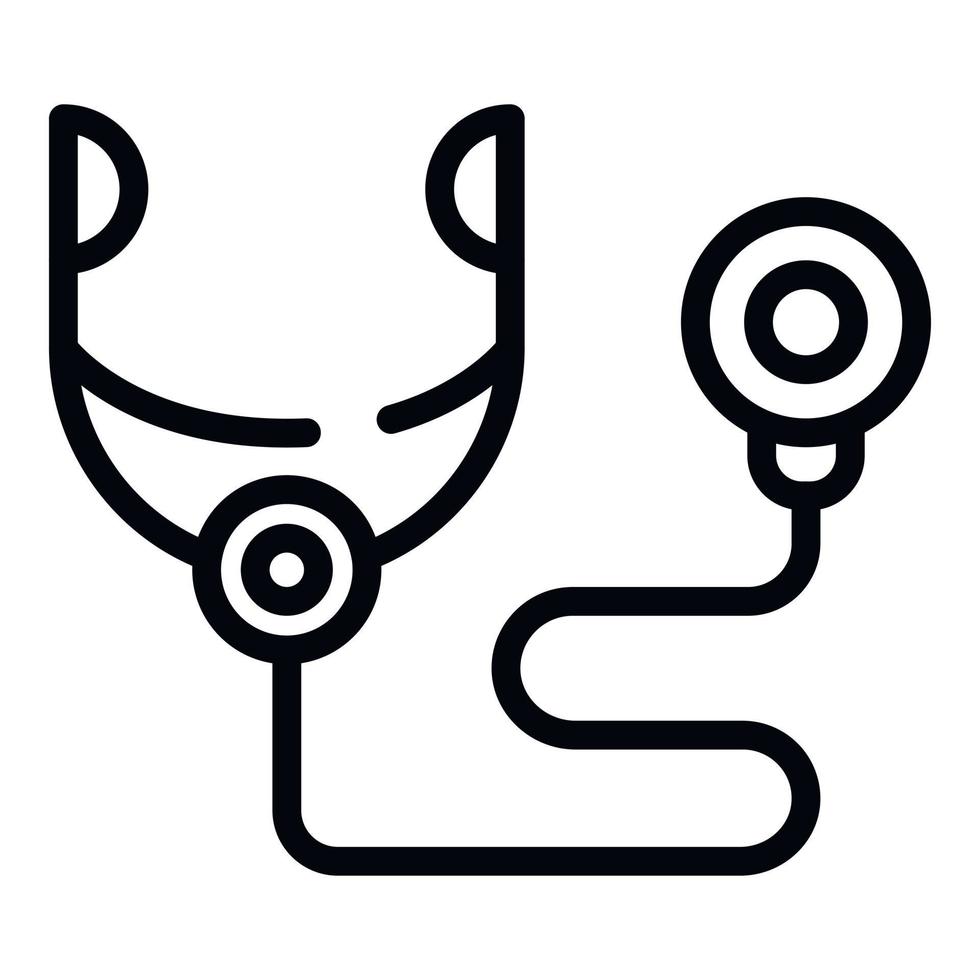 Stethoscope icon outline vector. Room hospital vector