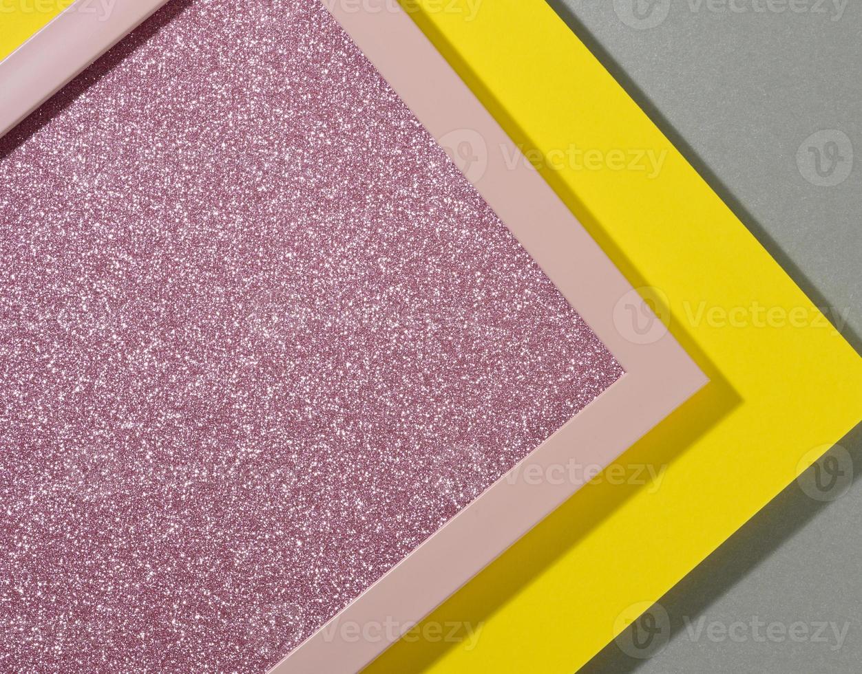 modern bright background with sheets of paper with shadow photo