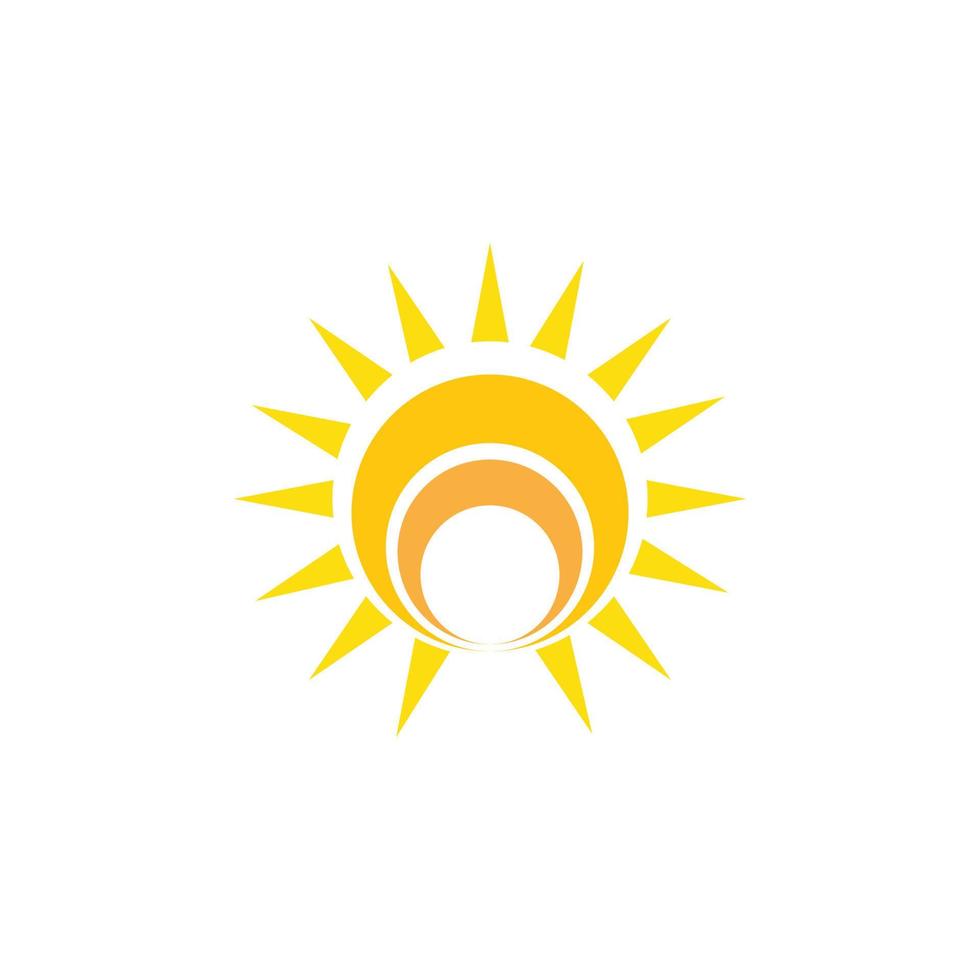 sun illustration logo vector