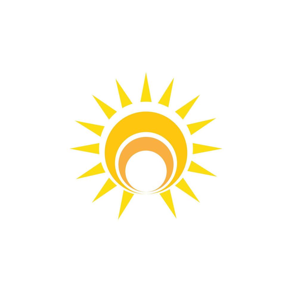 logotipo de ilustración de sol vector