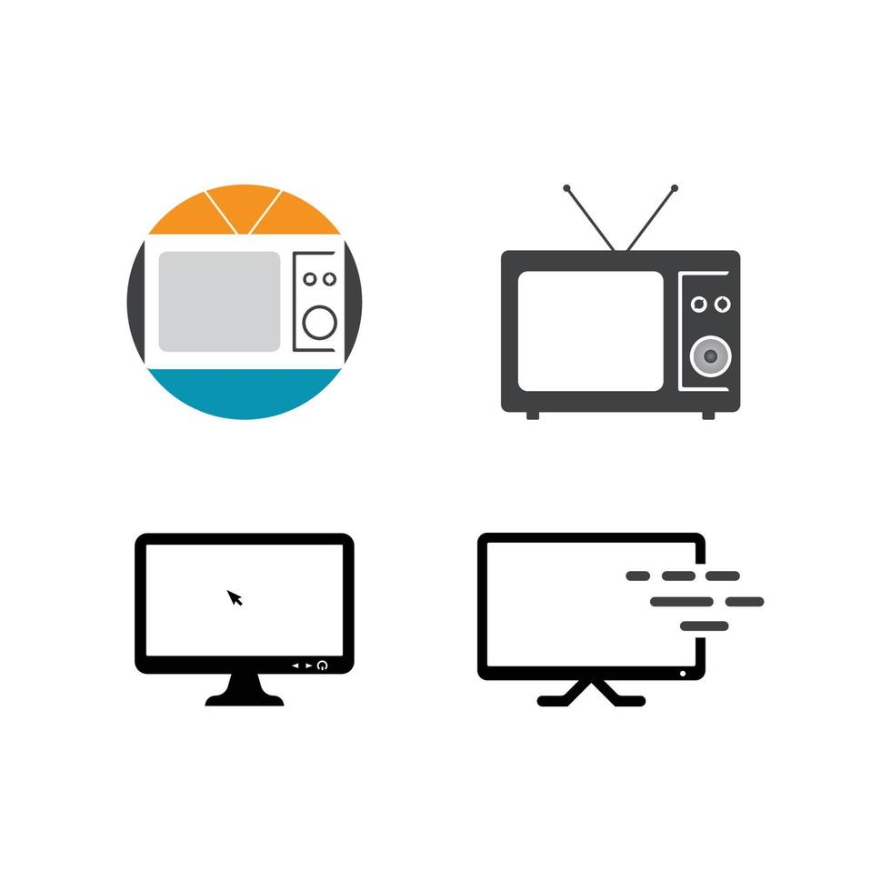 TV logo design vector