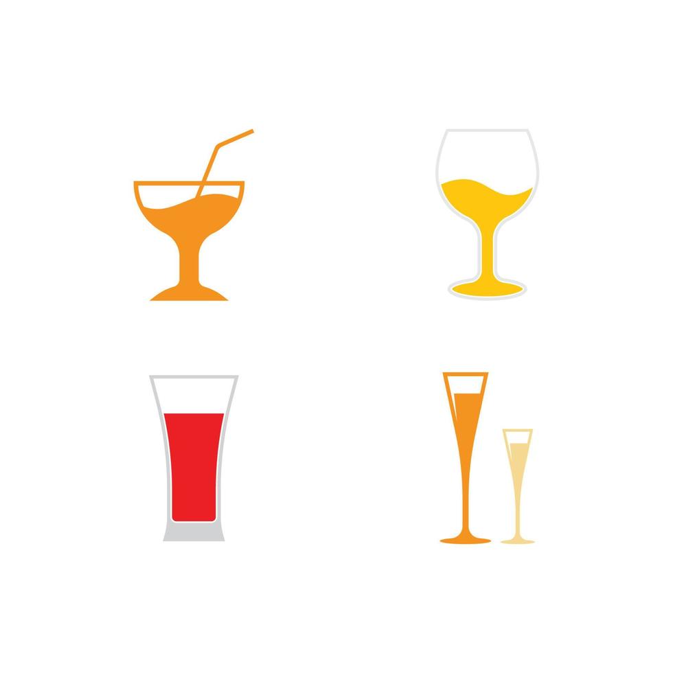 glass juice logo vector