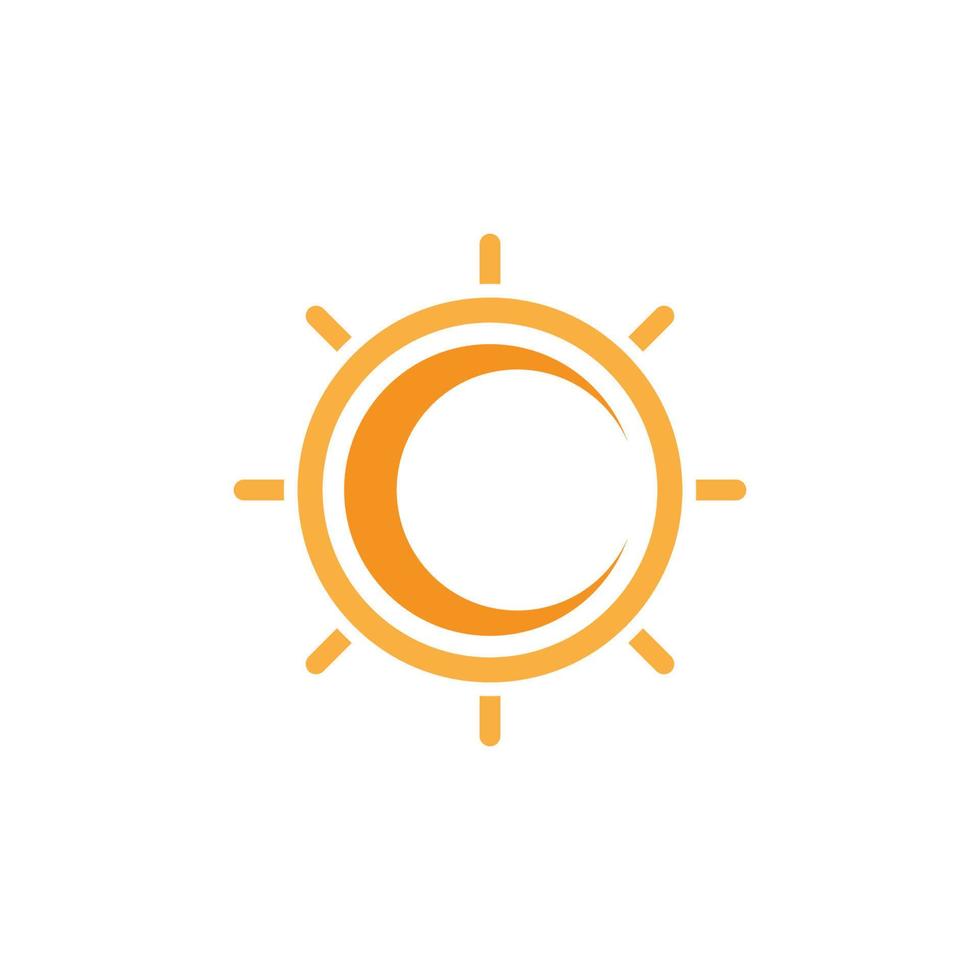 sun illustration logo vector