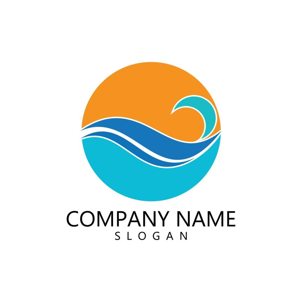 Water wave Logo vector