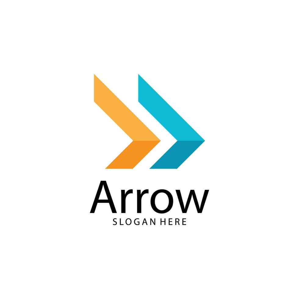 Arrow illustration logo vector