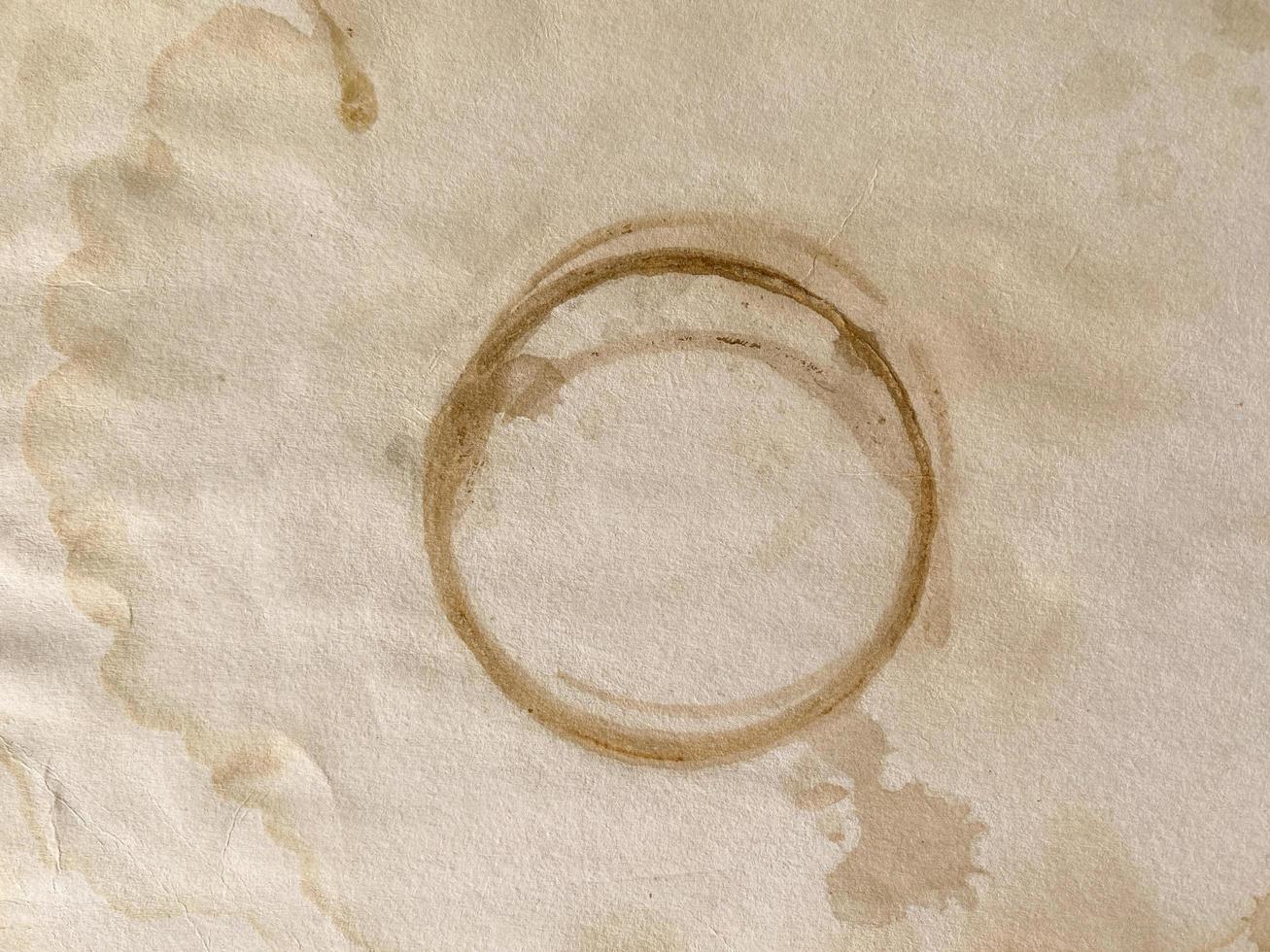 Close up old brown paper texture with coffee stained and background with copy space photo