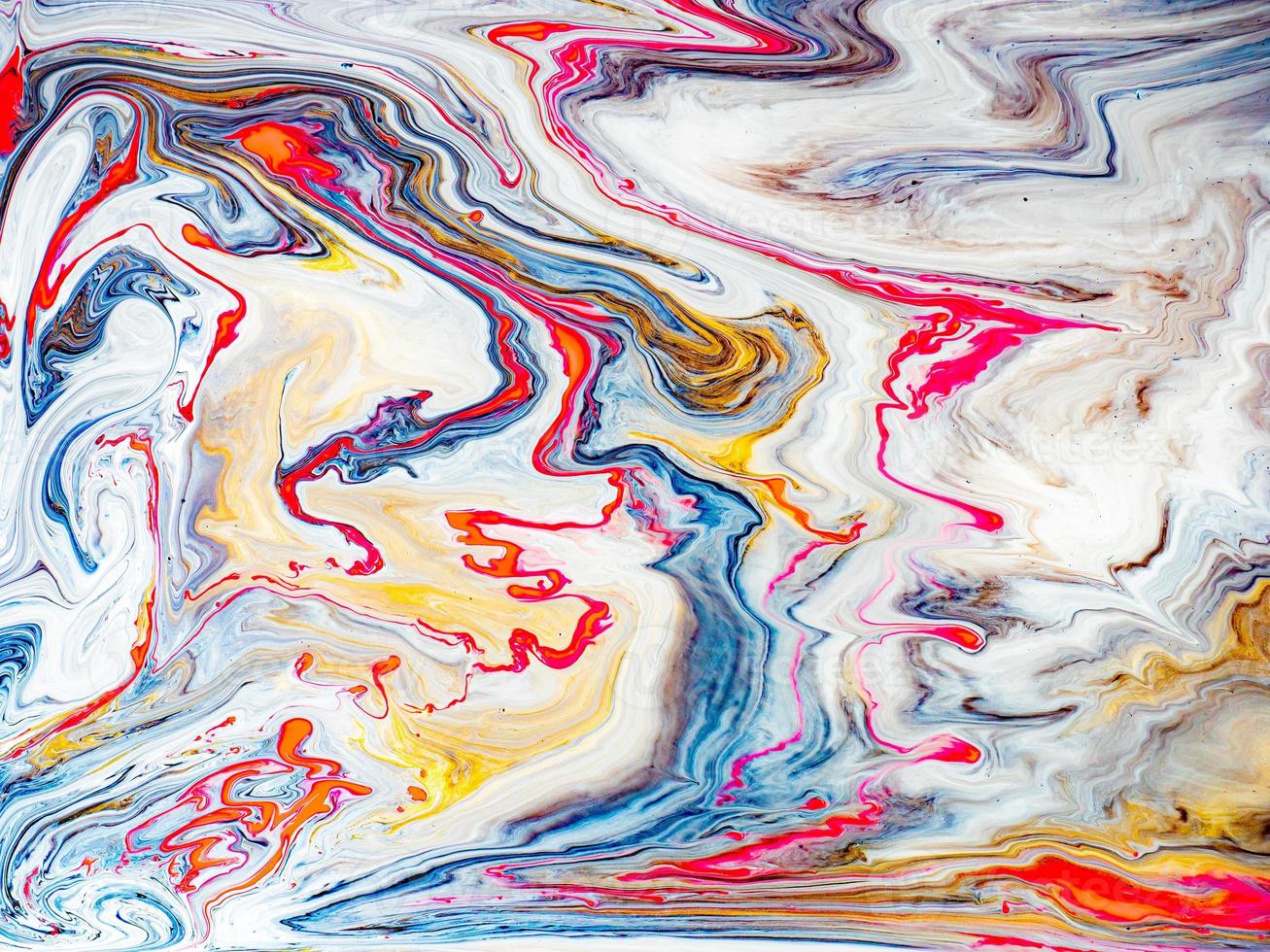 Abstract Colorful Marble Painting photo