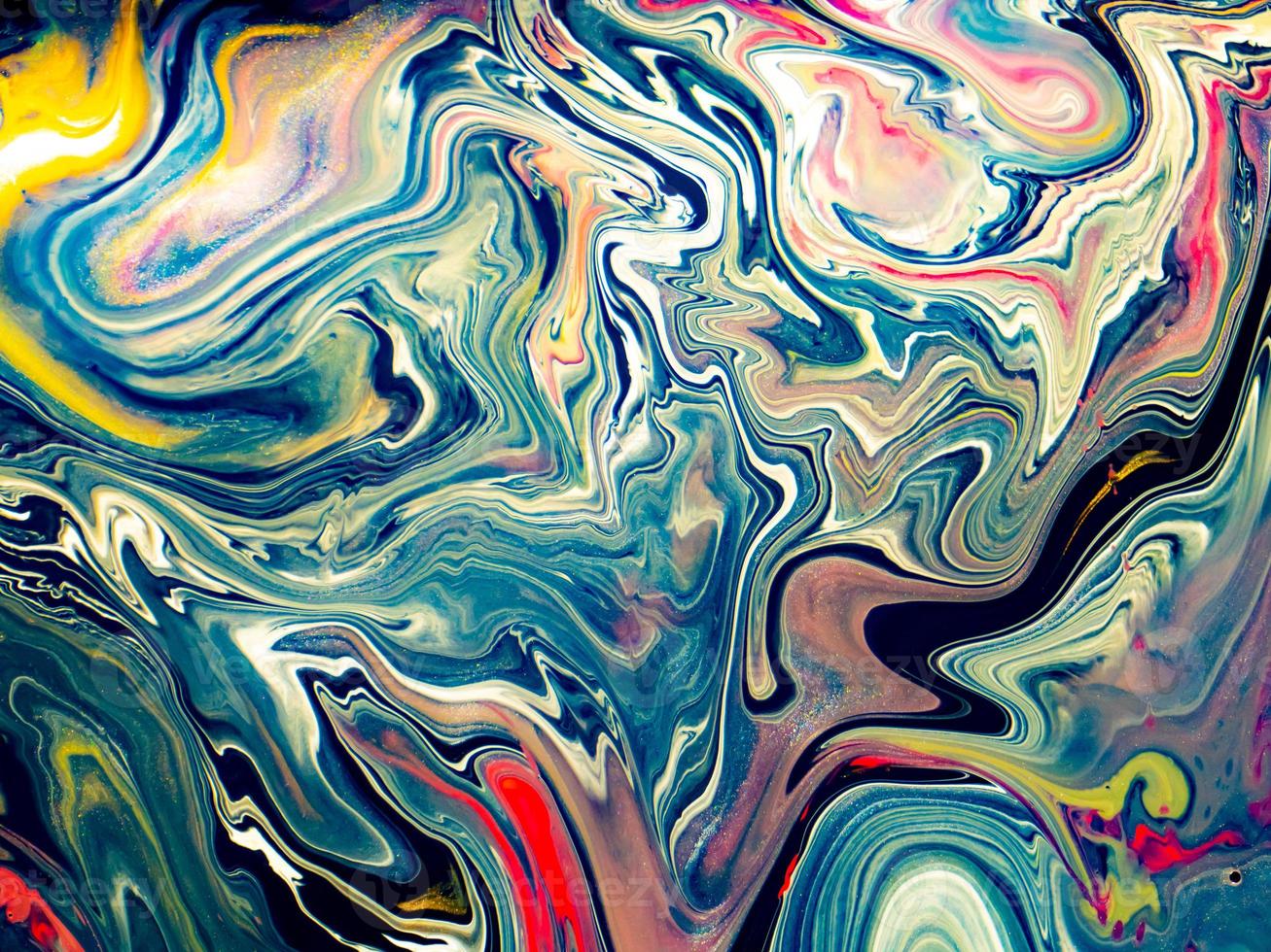 Abstract Colorful Marble Painting photo