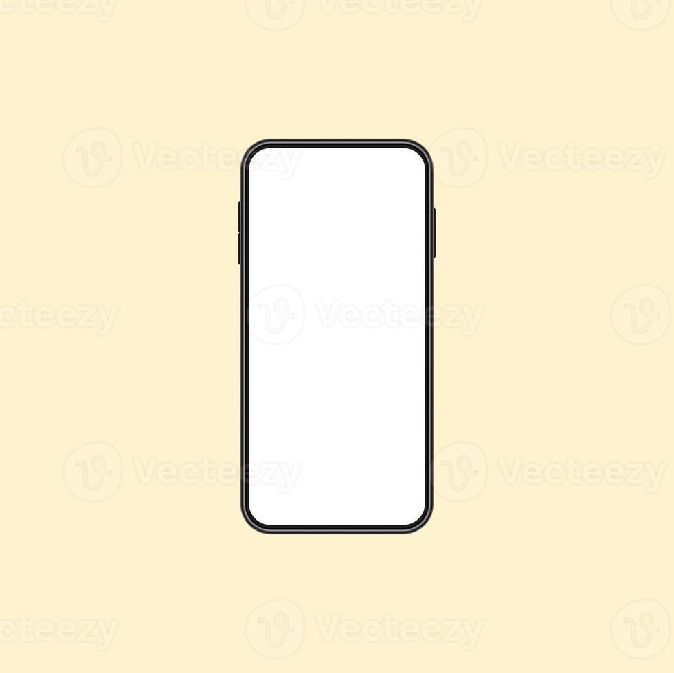 Modern Smartphone Interface with Empty Screen photo