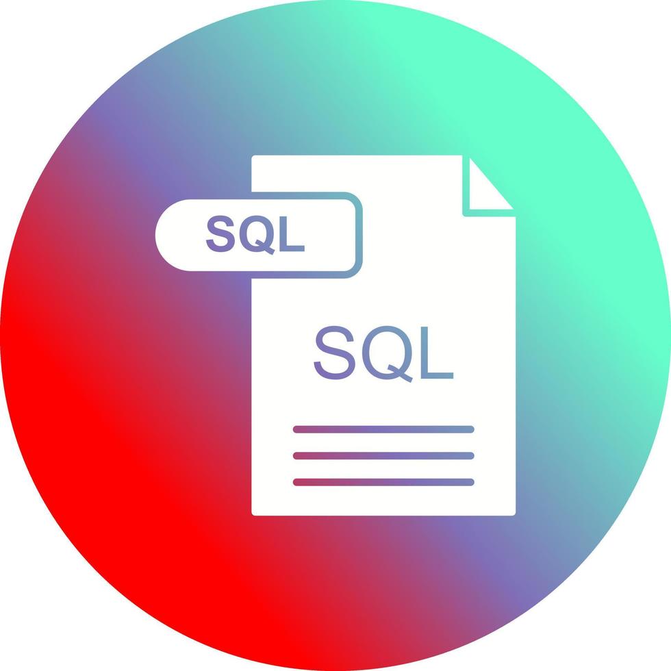 icono de vector de sql