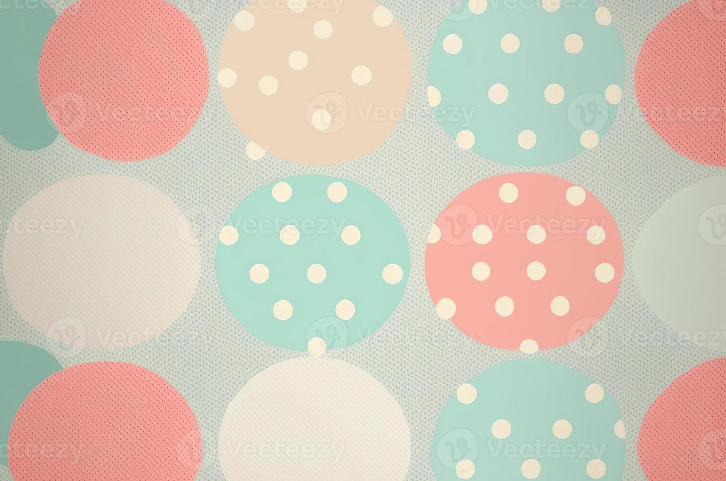 Pastel color polkadot style graphic design background. photo