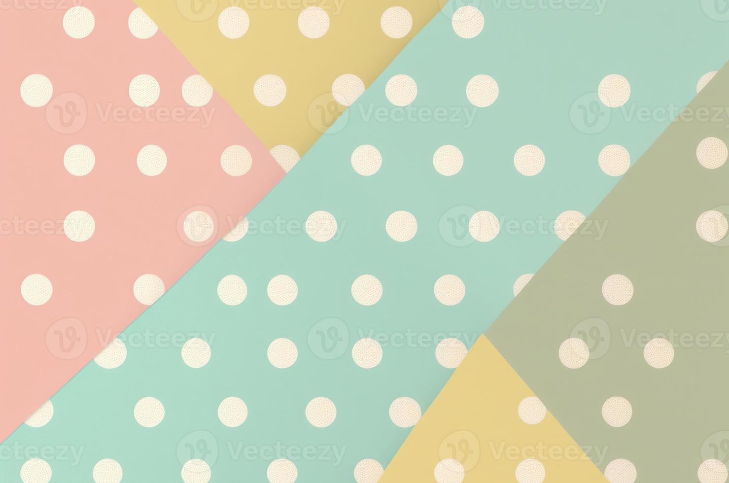 Pastel color polkadot style graphic design background. photo