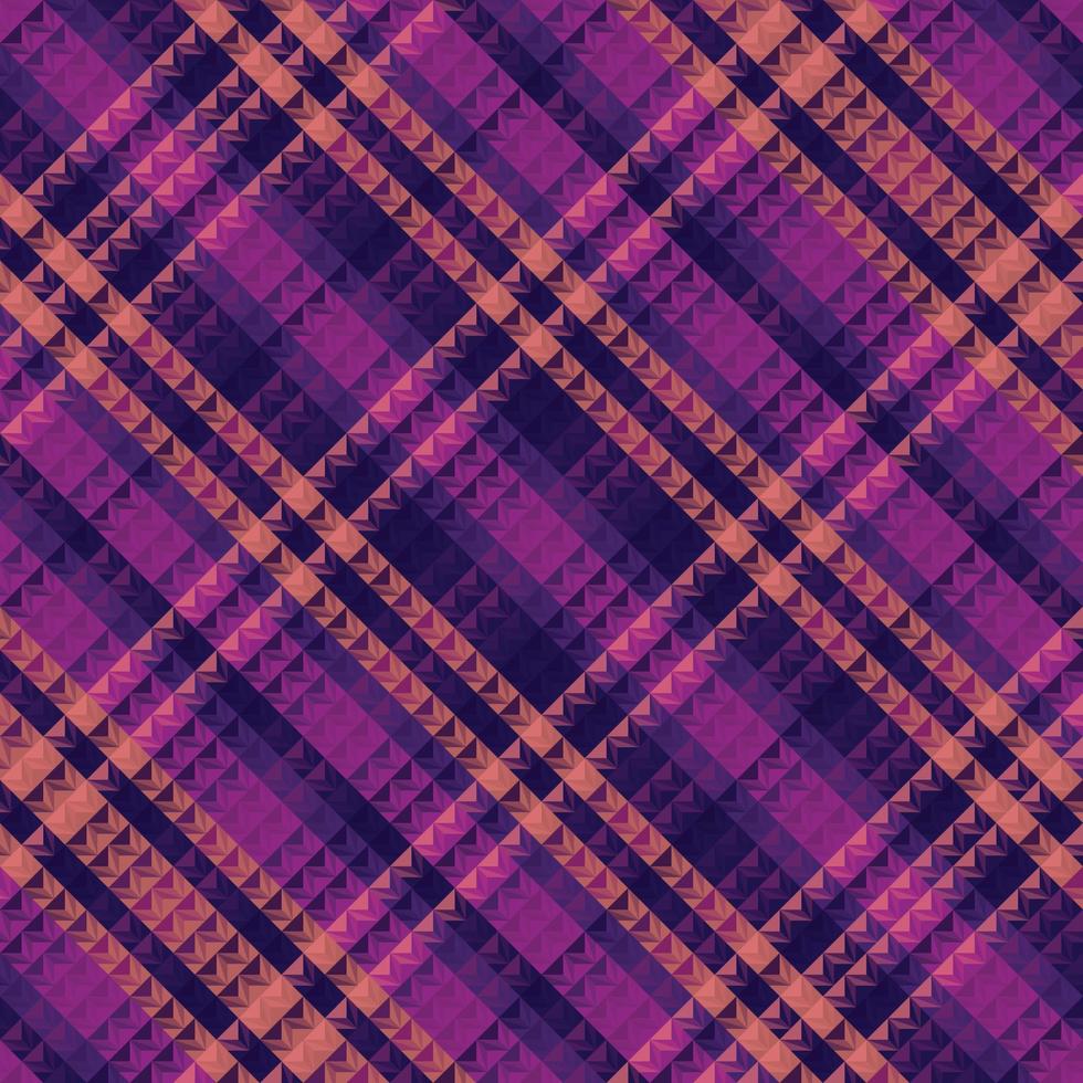 Tartan plaid pattern with dark color. vector