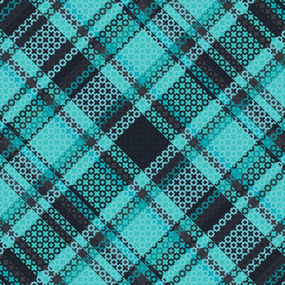 Tartan plaid pattern with dark color. vector