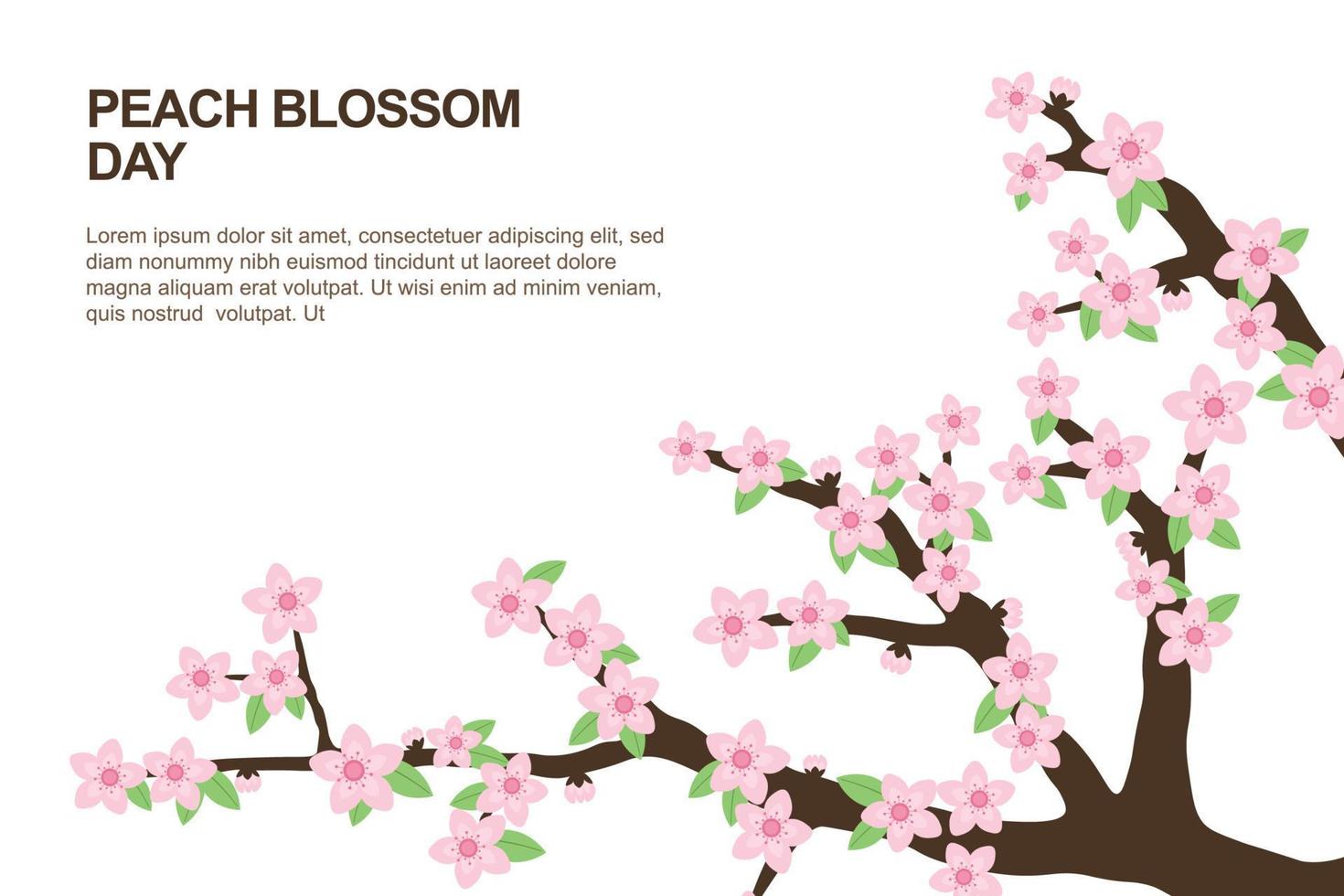 Peach Blossom Day background. vector