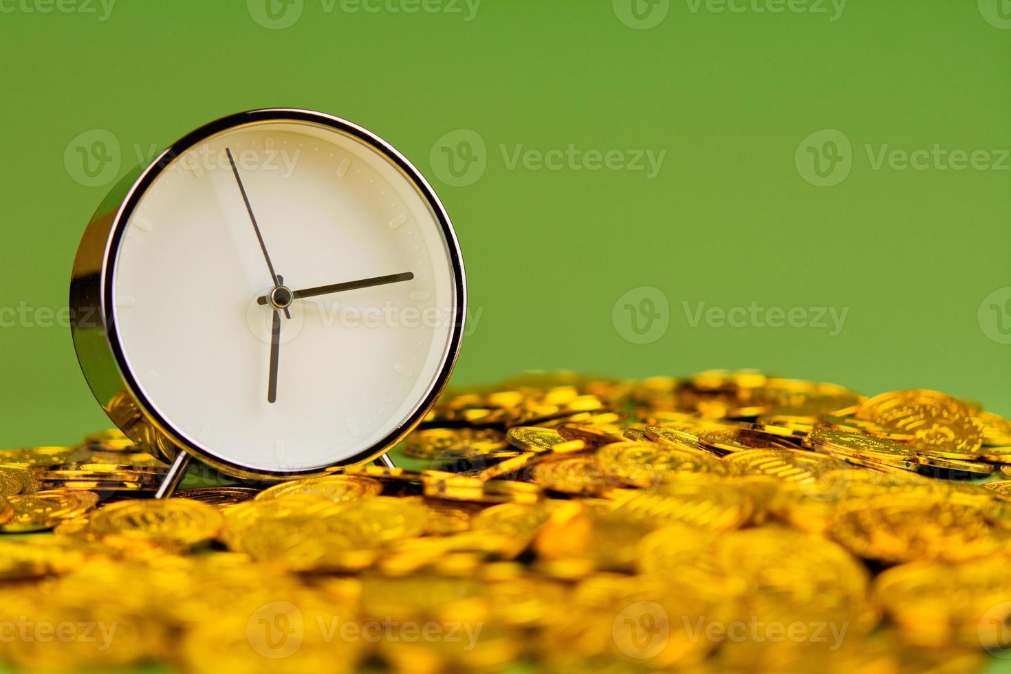 time and gold The idea of saving gold and valuable time. photo