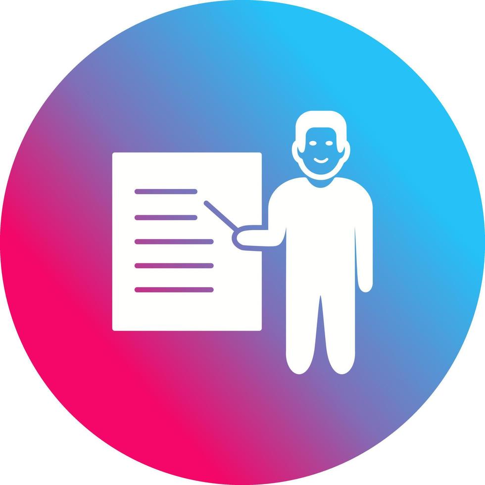 Unique Male Presenter Vector Icon