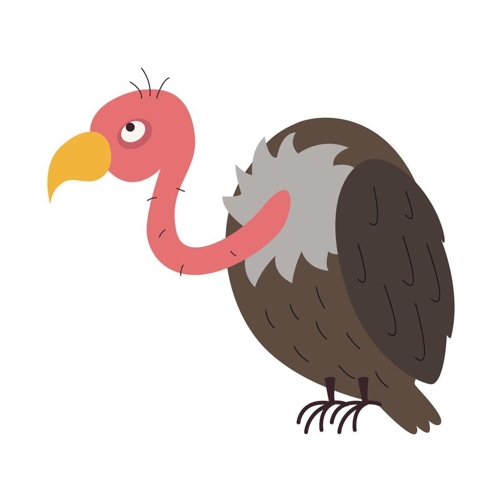 illustration of cartoon vulture vector