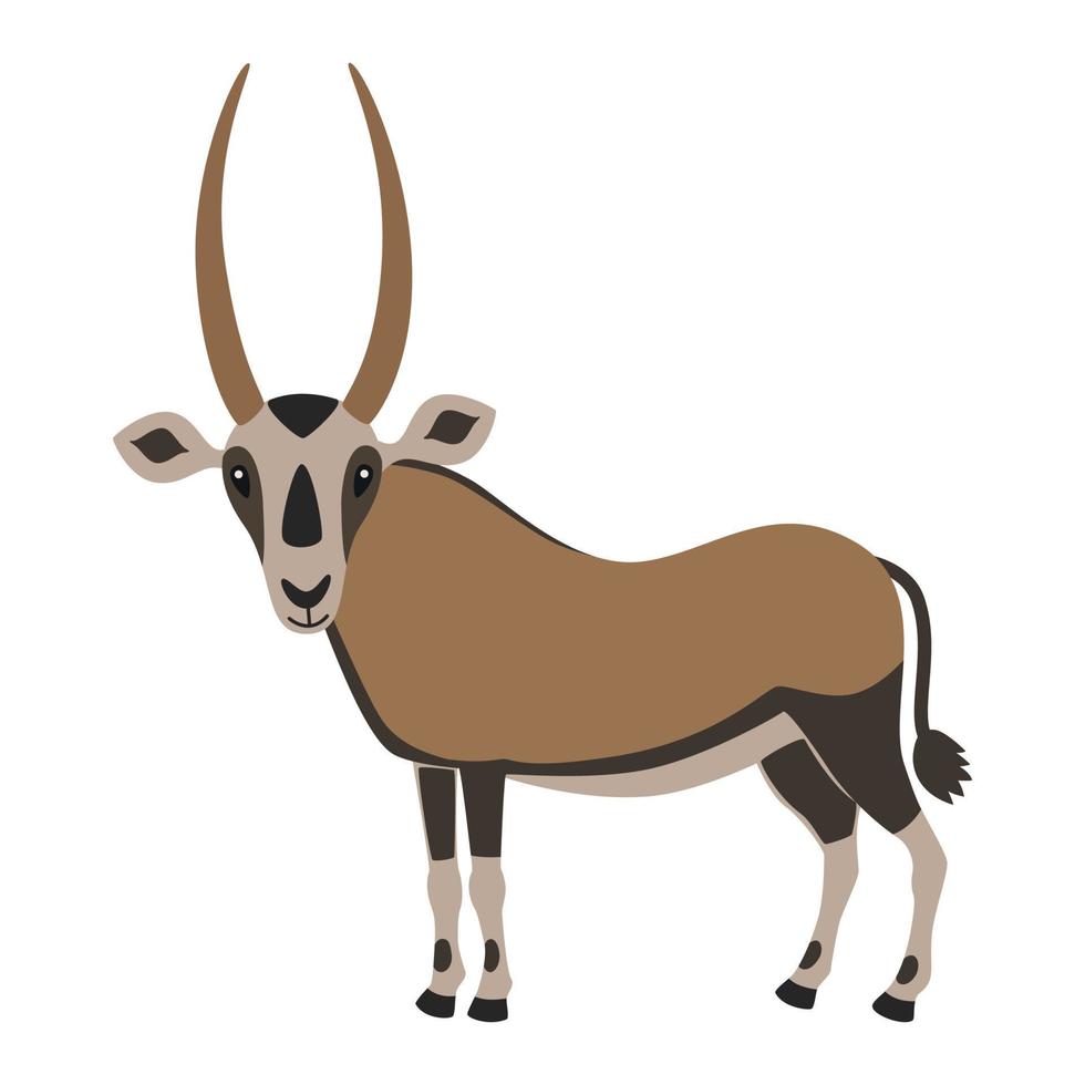 antílope oryx de dibujos animados vector