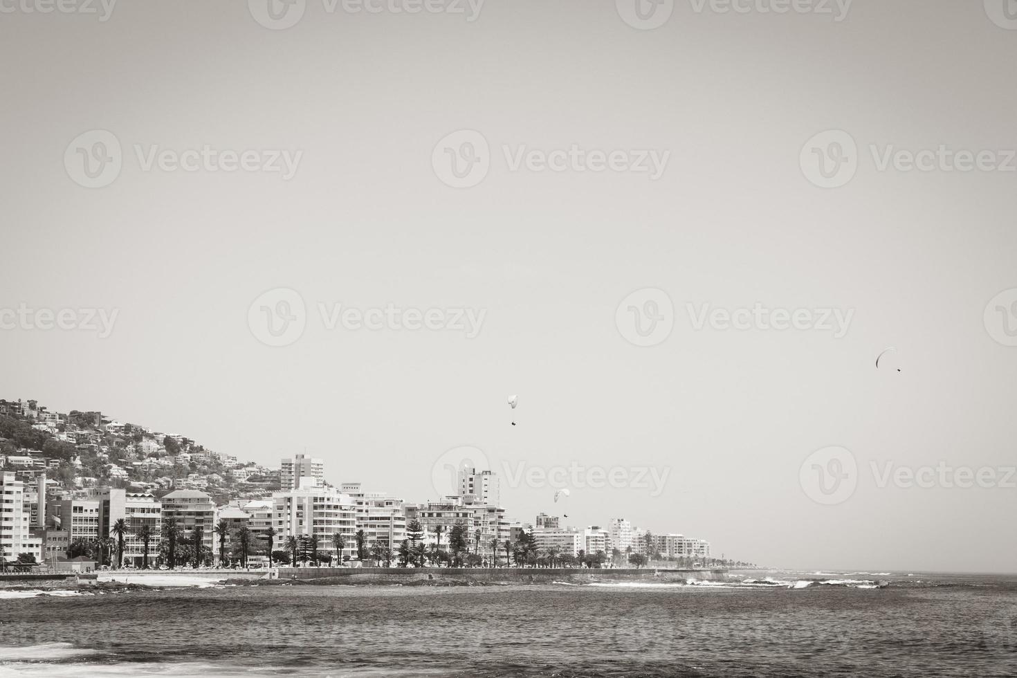 Broken Bath Beach Sea Point promenade Cape Town South Africa. photo