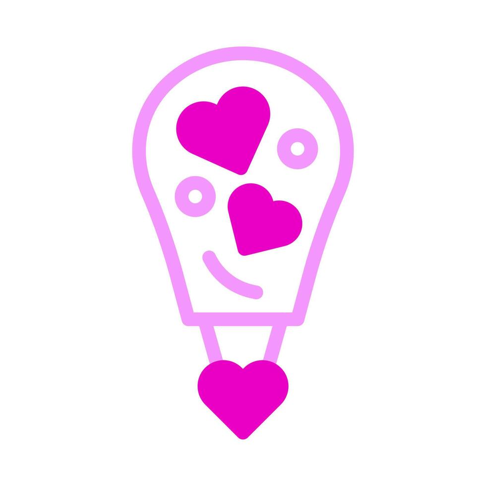 globo de aire icono duotono rosa estilo san valentín ilustración vector elemento y símbolo perfecto.