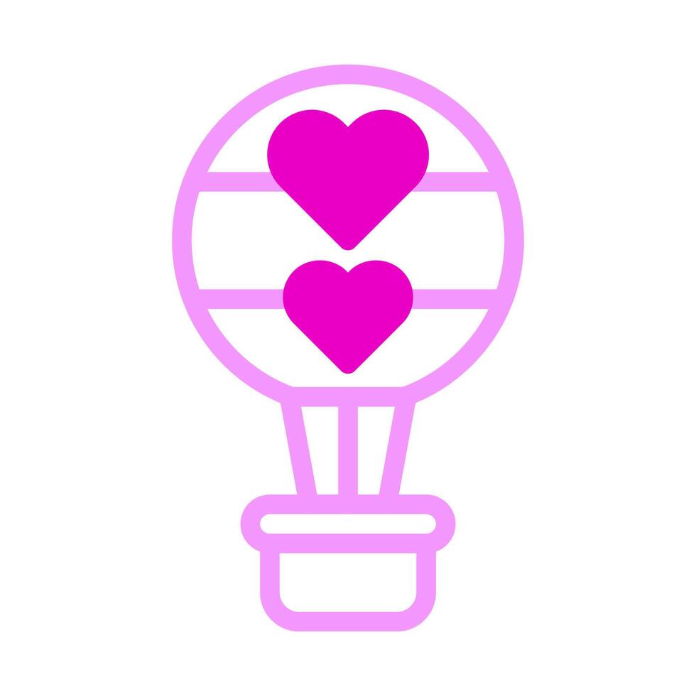 air balloon Icon duotone pink style valentine illustration vector element and symbol perfect.