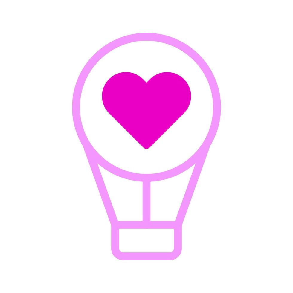 globo de aire icono duotono rosa estilo san valentín ilustración vector elemento y símbolo perfecto.