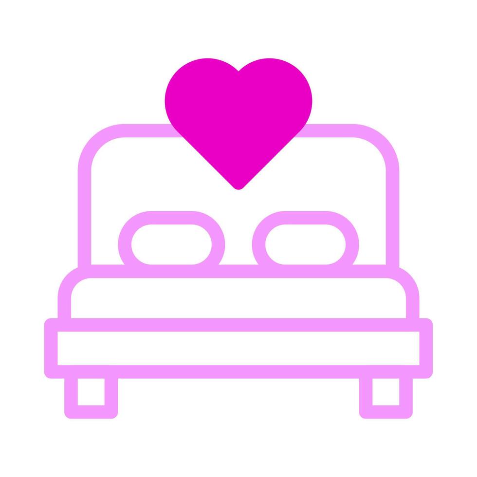 bed icon duotone pink style valentine illustration vector element and symbol perfect.