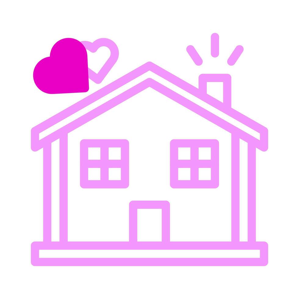 house icon duotone pink style valentine illustration vector element and symbol perfect.