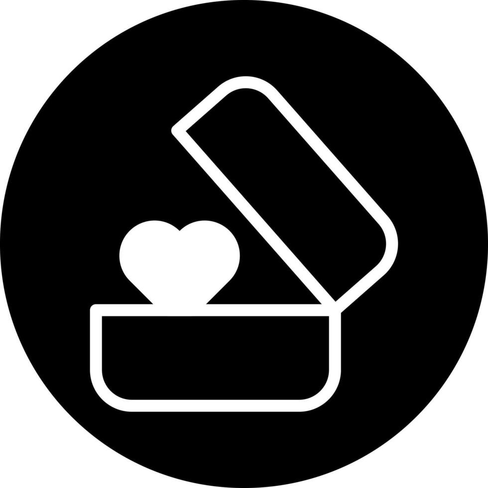 icono de anillo relleno estilo blanco negro ilustración de San Valentín elemento vectorial y símbolo perfecto. vector