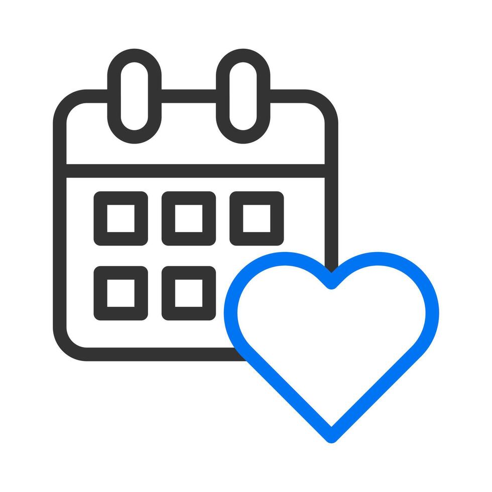 calendar icon blue grey style valentine illustration vector element and symbol perfect.