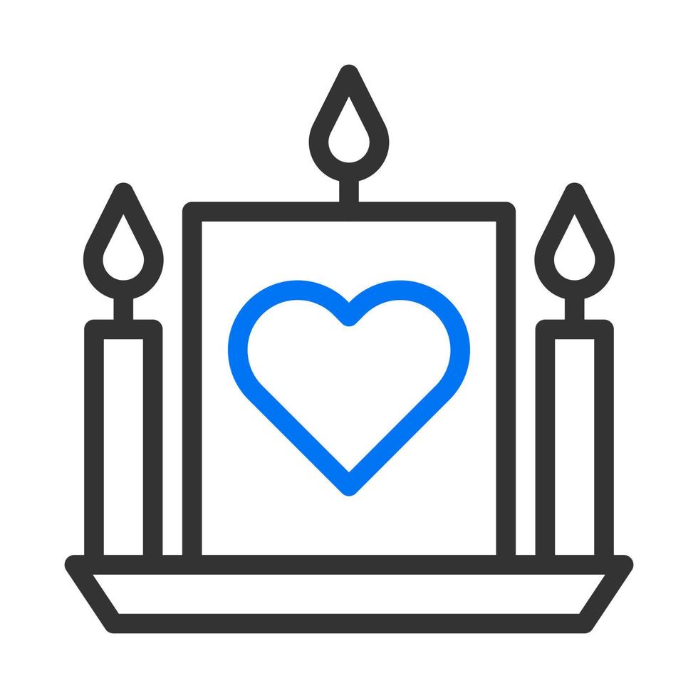 vela icono azul gris estilo san valentín ilustración vector elemento y símbolo perfecto.