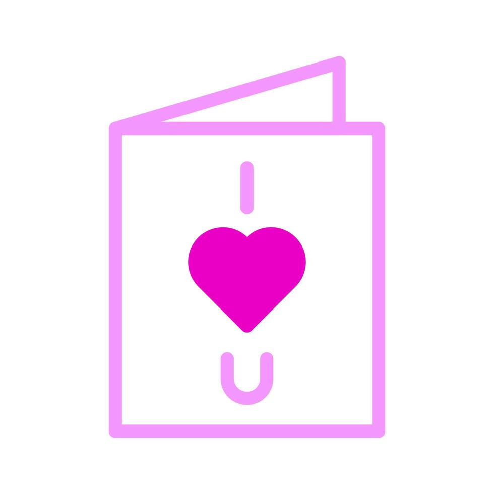 card Icon duotone pink style valentine illustration vector element and symbol perfect.