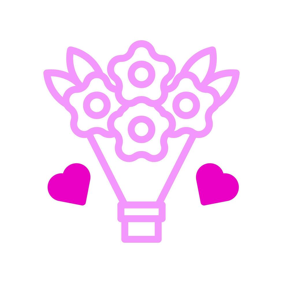 ramo icono duotono rosa estilo san valentín ilustración vector elemento y símbolo perfecto.