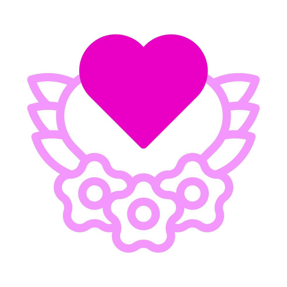 icono de corazón duotono estilo rosa ilustración de san valentín elemento vectorial y símbolo perfecto. vector