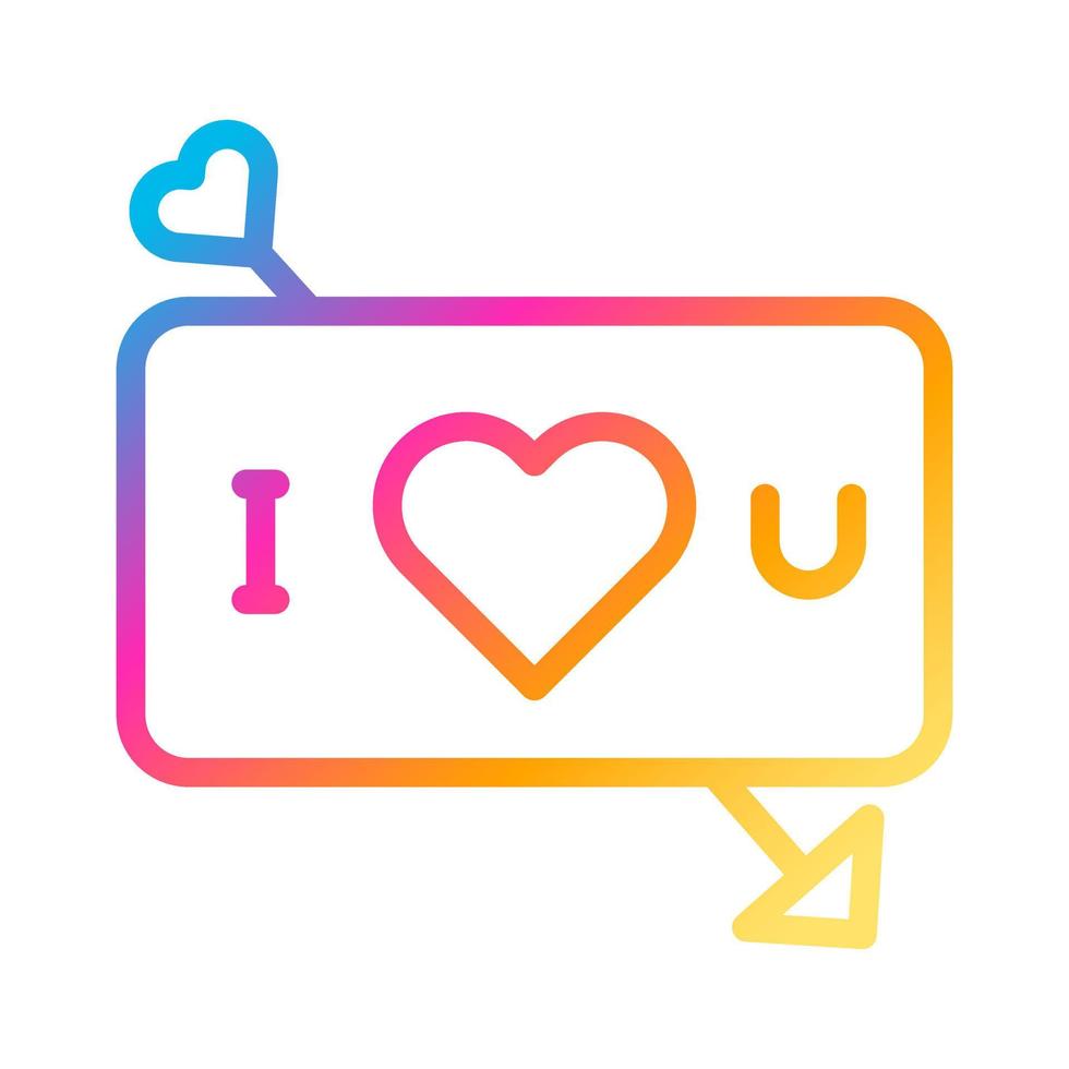 card icon gradient style valentine illustration vector element and symbol perfect.