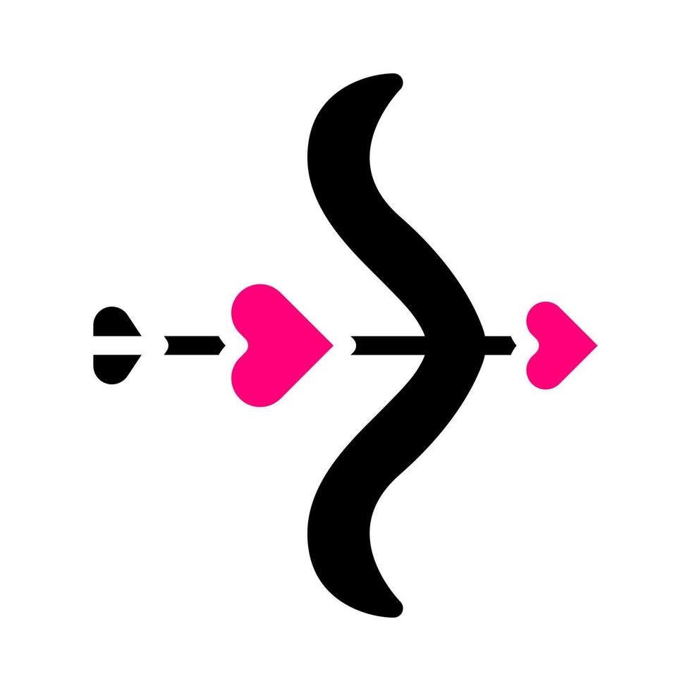 arrow icon solid black pink style valentine illustration vector element and symbol perfect.