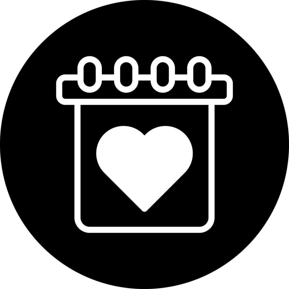 calendar icon filled black white style valentine illustration vector element and symbol perfect.