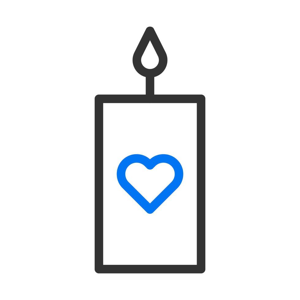 vela icono azul gris estilo san valentín ilustración vector elemento y símbolo perfecto.