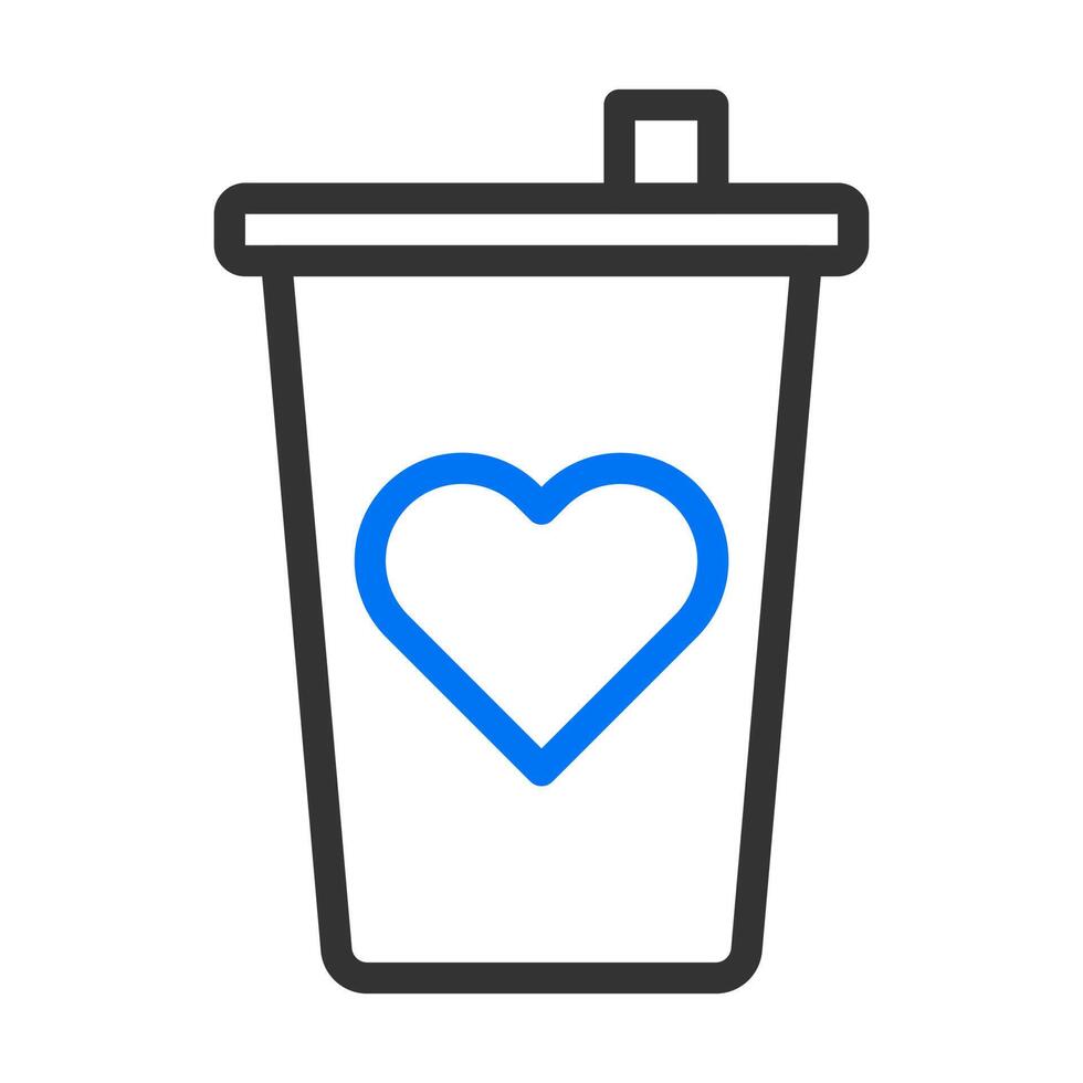 cup icon blue grey style valentine illustration vector element and symbol perfect.