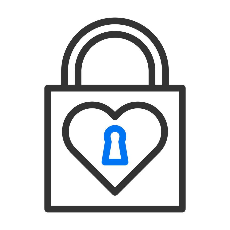 padlock icon blue grey style valentine illustration vector element and symbol perfect.