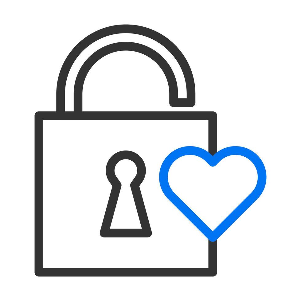 padlock icon blue grey style valentine illustration vector element and symbol perfect.
